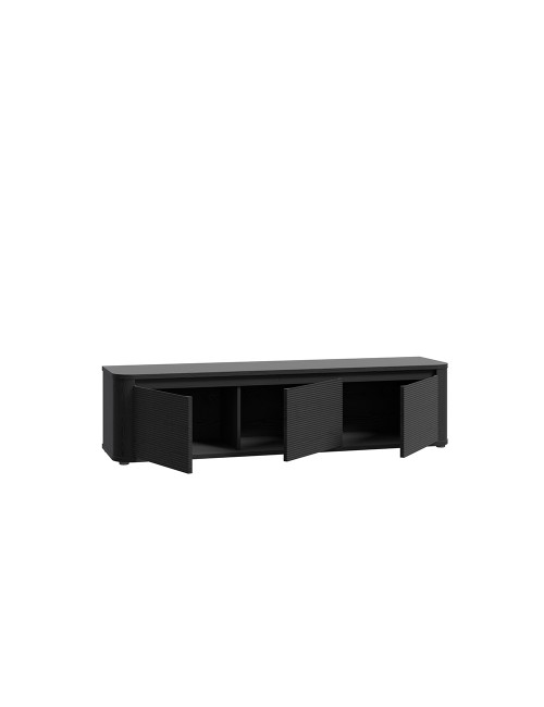 Parete Attrezzata Core Piccolo con Porta TV e Libreria – Rovere e nero