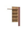 Parete Attrezzata Core Piccolo con Porta TV e Libreria – Rovere e terracotta
