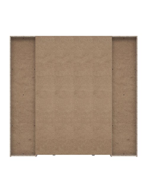 Armadio Teodoro 4 ante rovere e nero con ante scorrevoli e battenti 200x61x190H