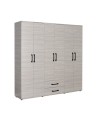 Armadio 6 ante e 2 cassetti GRD4262023 colore rovere 200x45x180H