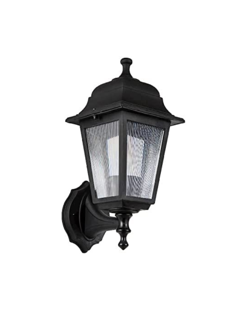 Lampada da parete ABS nera quadrata MDL2826