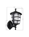 Lampada da parete ABS nera triangolare MDL3114
