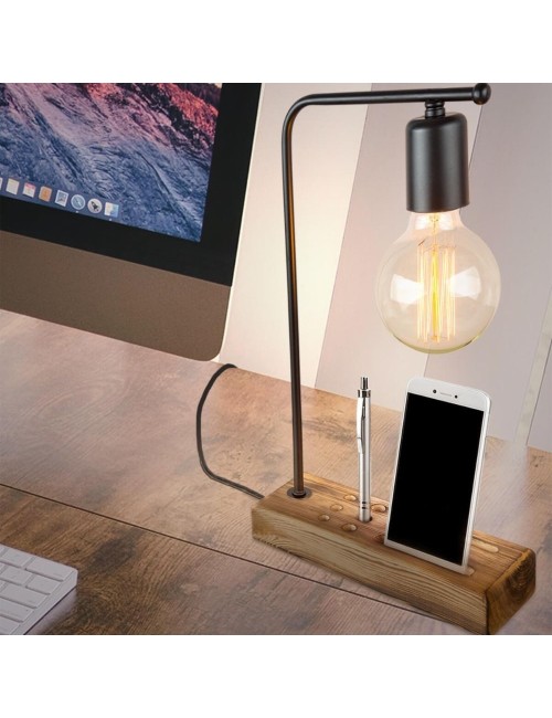 Lampada da Scrivania con Porta Cellulare Vito MDL4285 Prezzo