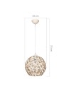 Lampada a sospensione in vetro soffiato Badem ASZ0993