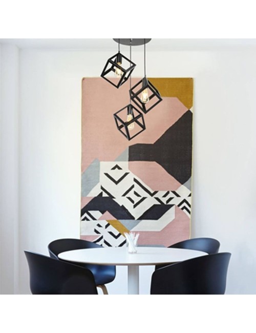 Lampada a Sospensione 3 cubi Agatha MDL3790 colore nero