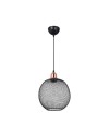 Lampada a sospensione metallo traforato nero Belin MDL4320