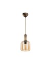 Lampada a sospensione con diffusore vetro fumè Boston MDL3554