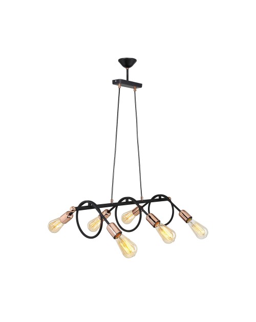 Lampada a sospensione stile contemporaneo con 6 punti luce Derbent MDL3938
