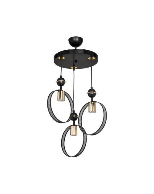 Lampada a sospensione con tre portalampada a cerchio Esin MDL4423