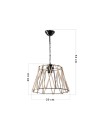Lampada a sospensione metallo e corda Evren ASZ0881 colore nero