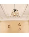 Lampada a sospensione metallo e corda Evren ASZ0881 colore nero