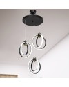 Lampada a sospensione tre punti luce cerchi LED Felicia ASZ1593