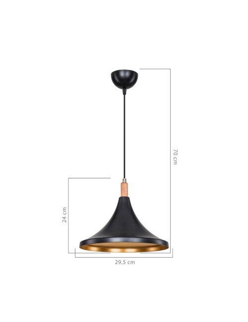 Lampada a Sospensione Kano Nero Oro ASZ1564 Prezzo