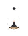 Lampada a sospensione Kano nero oro ASZ1564
