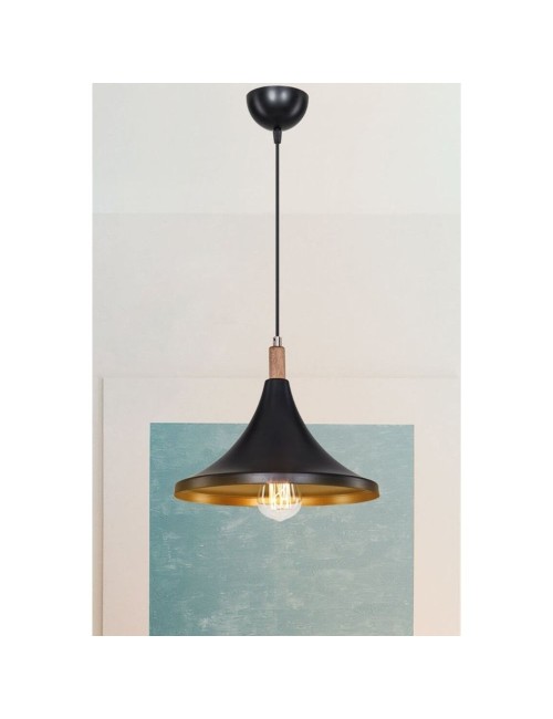 Lampada a Sospensione Kano Nero Oro ASZ1564 Prezzo