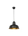 Lampada a sospensione metallo nero interno oro Kumbet MDL3053