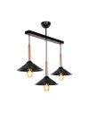 Lampada a sospensione con paralumi metallo Mandarin MDL4221 colore nero