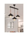 Lampada a sospensione con paralumi metallo Mandarin MDL4221 colore nero