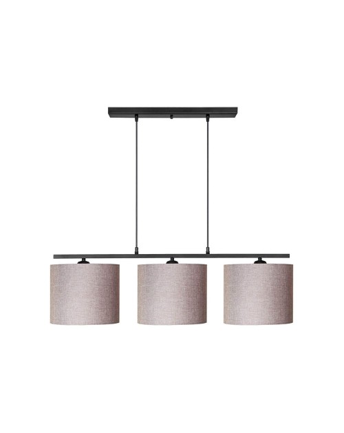 Lampada a sospensione con paralumi tessuto Medusa ASZ1532 colore beige