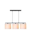 Lampada a sospensione con paralumi tessuto Medusa ASZ1532 colore beige