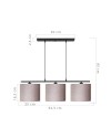 Lampada a sospensione con paralumi tessuto Medusa ASZ1532 colore beige