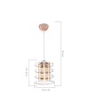 Lampada a sospensione metallo Mira ASZ1261 colore bianco