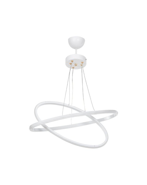 Lampada a sospensione due anelli LED Muso MDL4438 colore bianco