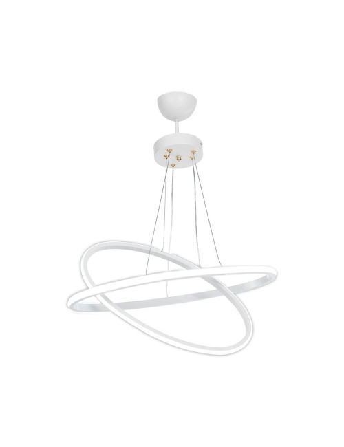 Lampada a Sospensione due anelli LED Muso MDL4438 colore bianco
