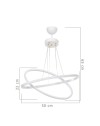 Lampada a sospensione due anelli LED Muso MDL4438 colore bianco