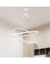 Lampada a sospensione due anelli LED Muso MDL4438 colore bianco