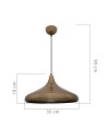 Lampada a sospensione metallo Navada ASZ1345 colore bronzo