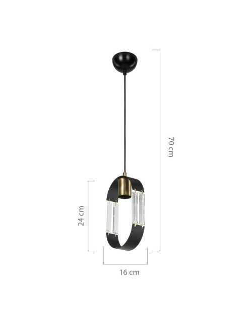 Lampada a Sospensione Pendente Nero Nova ASZ1136 Prezzo
