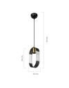 Lampada a sospensione pendente nero Nova ASZ1136