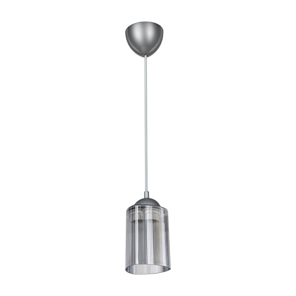 Lampada a sospensione con paralume triangolare in plastica fumè Optical MDL3871