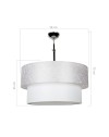 Lampada a sospensione in tessuto Polo MDL2749 colore grigio