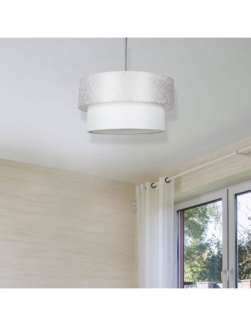 Lampada a Sospensione in tessuto Polo MDL2749 colore grigio