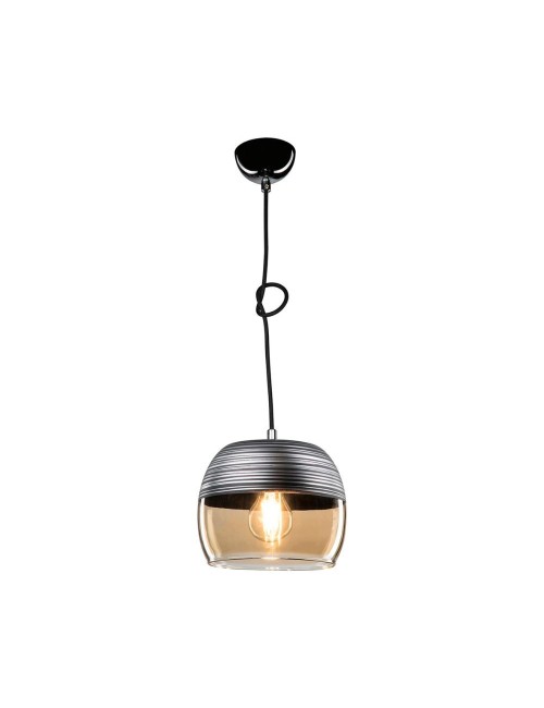 Lampada a Sospensione Diffusore Bicchiere Rovesciato Nero Punto Prezzo