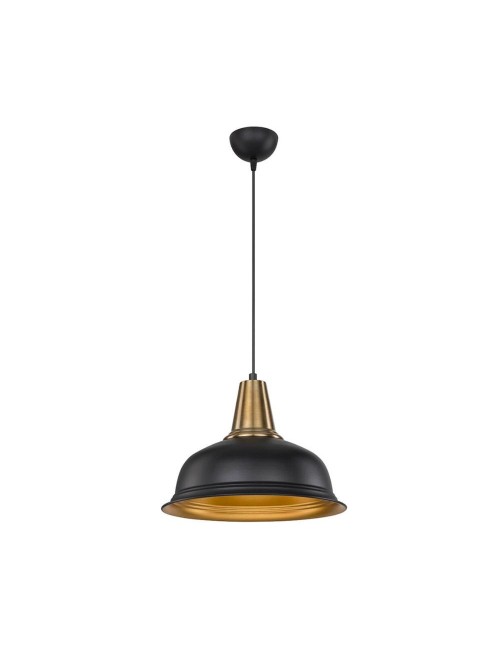 Lampada a Sospensione Metallo Nero Interno Oro Rena Prezzo