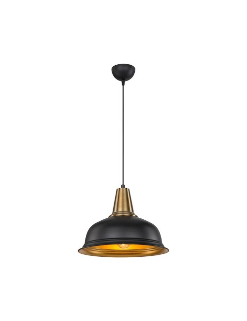 Lampada a Sospensione Metallo Nero Interno Oro Rena Prezzo