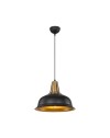 Lampada a sospensione metallo nero interno oro Rena ASZ1341