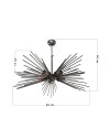 Lampada a sospensione a 5 luci metallo nero Salem MDL3806