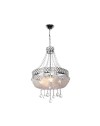 Lampada a sospensione vetro decorato e pietre effetto cristallo Sare MDL3550 colore argento