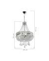 Lampada a sospensione vetro decorato e pietre effetto cristallo Sare MDL3550 colore argento