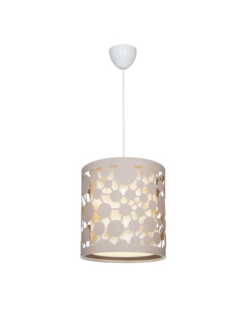 Lampada a sospensione paralume beige con intagli Summer ASZ1179