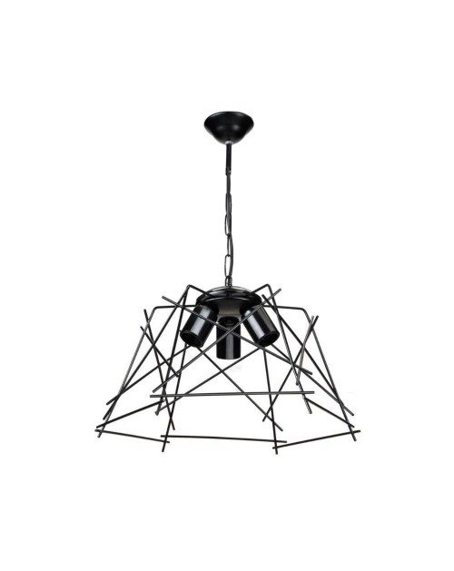 Lampada a sospensione 3 luci in metallo asimmetrico Tena MDL3854 colore nero