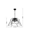 Lampada a sospensione 3 luci in metallo asimmetrico Tena MDL3854 colore nero