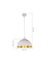 Lampada a sospensione in metallo Topak ASZ0948 colore bianco
