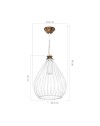 Lampada a sospensione ciondolo metallo Umay ASZ1314 colore bianco