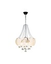Lampada a sospensione vetro decorato e pietre effetto cristallo Yon MDL3973 colore argento