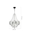 Lampada a sospensione vetro decorato e pietre effetto cristallo Yon MDL3973 colore argento